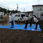 矢巾の現場で地鎮祭が行われました。